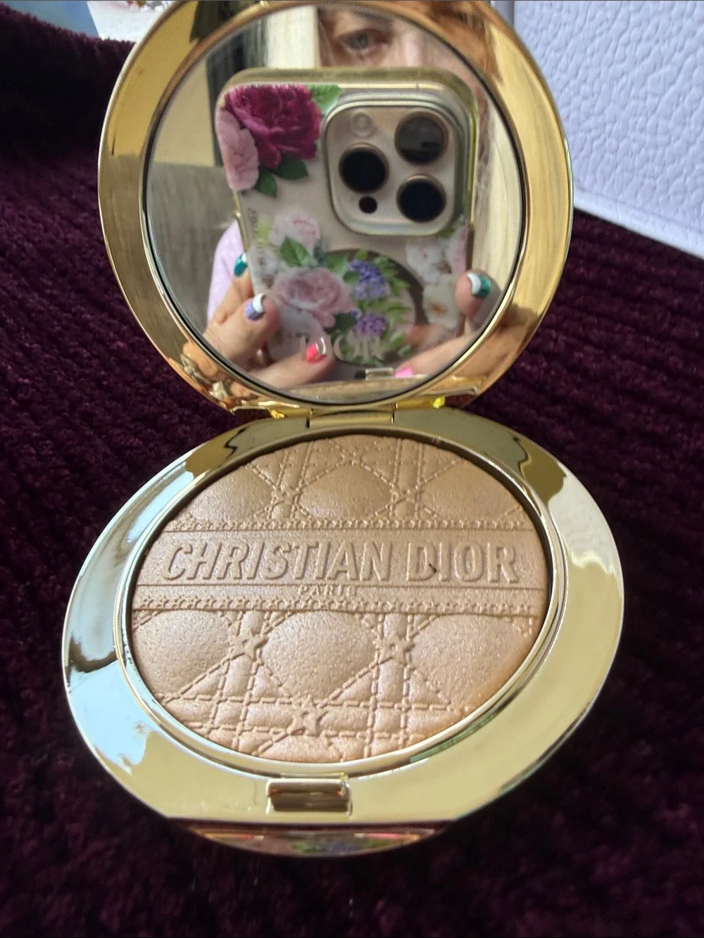 Dior Black and Gold Forever Glow Luminizer Compact, limited edition 2025 Holiday